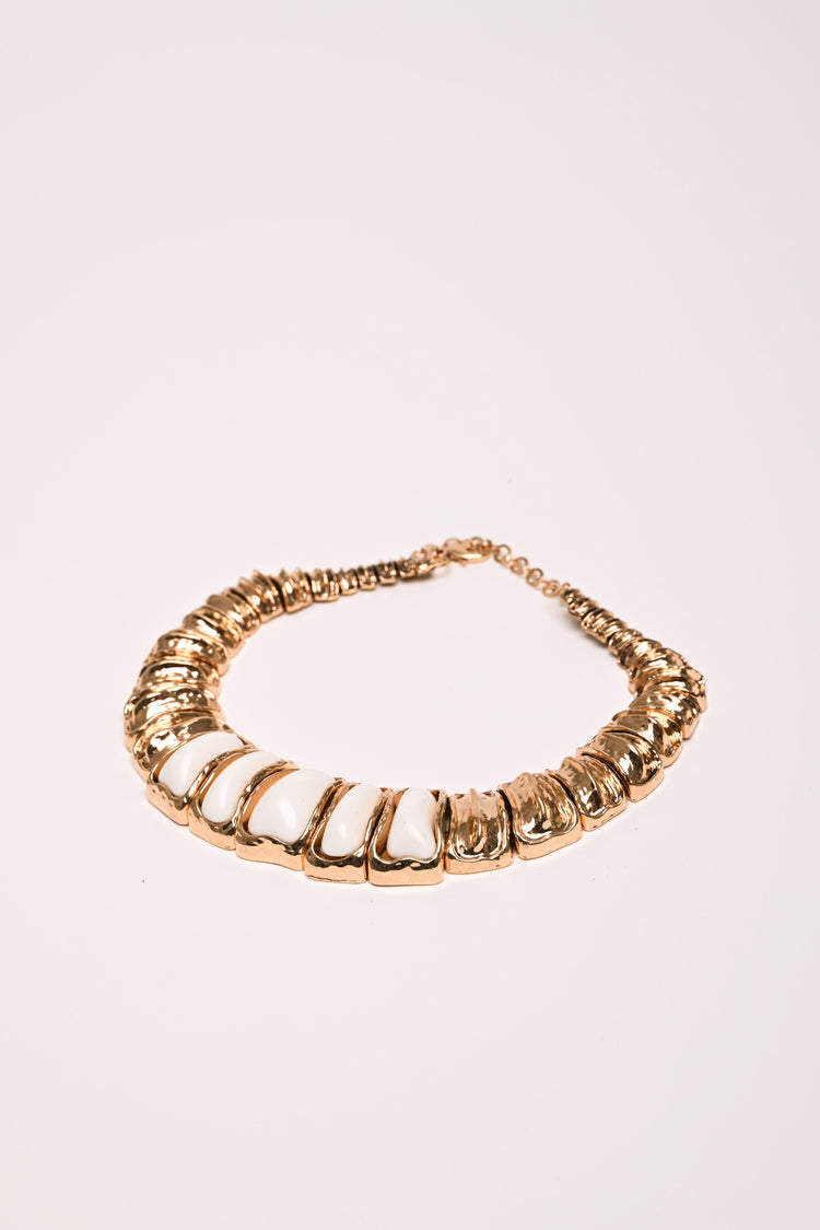 Enameled rigid necklace