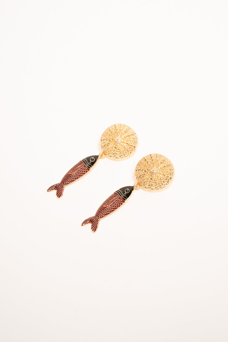 Multicolor Sardines pendant earrings