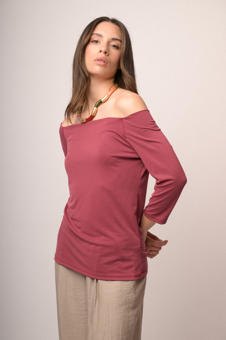 Maglia con scollo shiffer