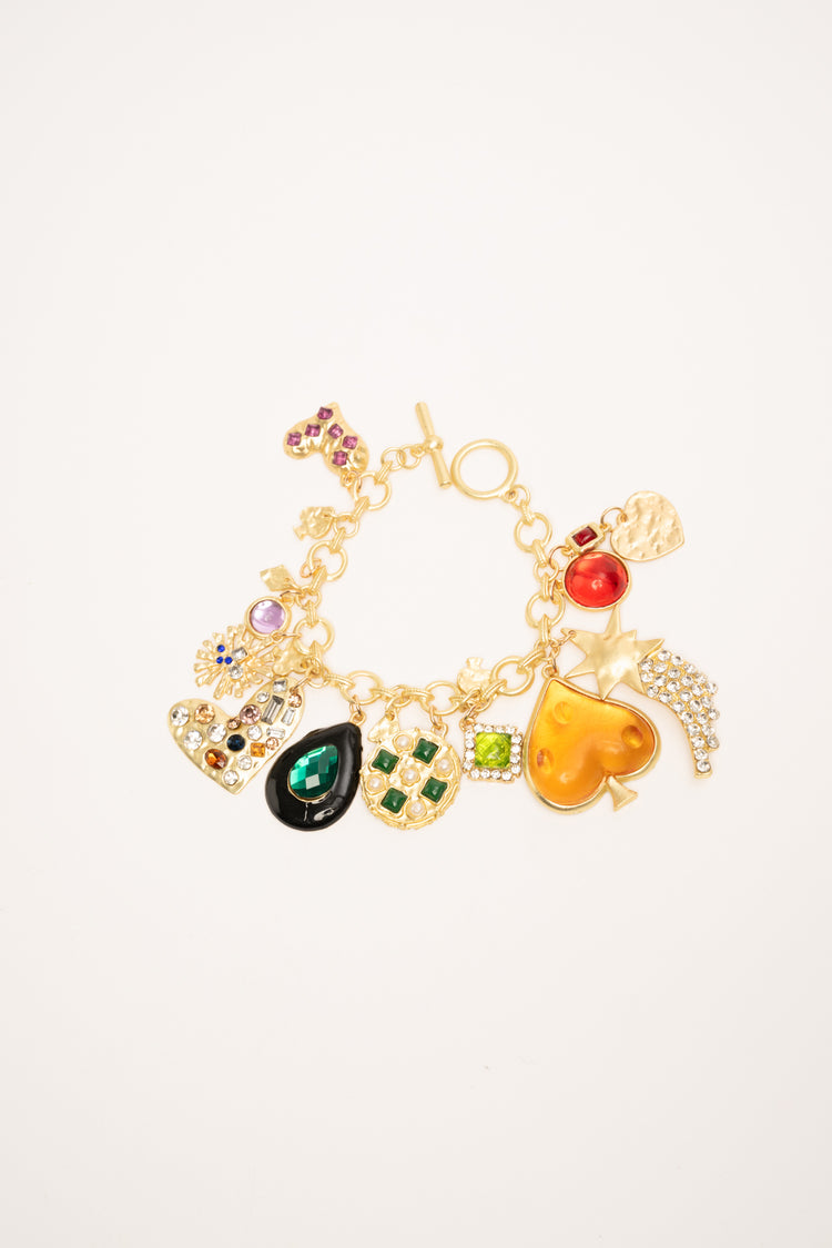 Multicolor pendants bracelet