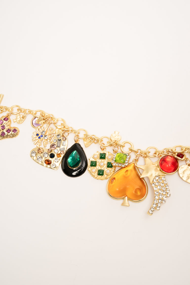 Multicolor pendants bracelet