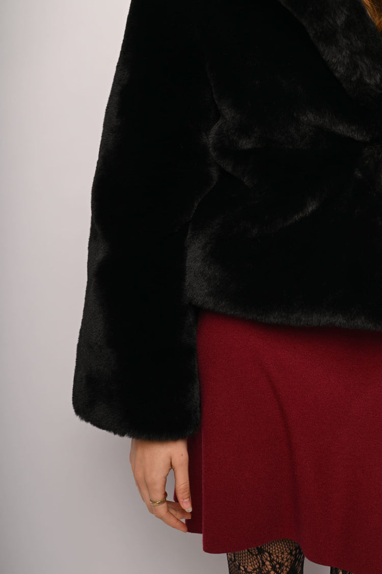 Faux fur short jacket
