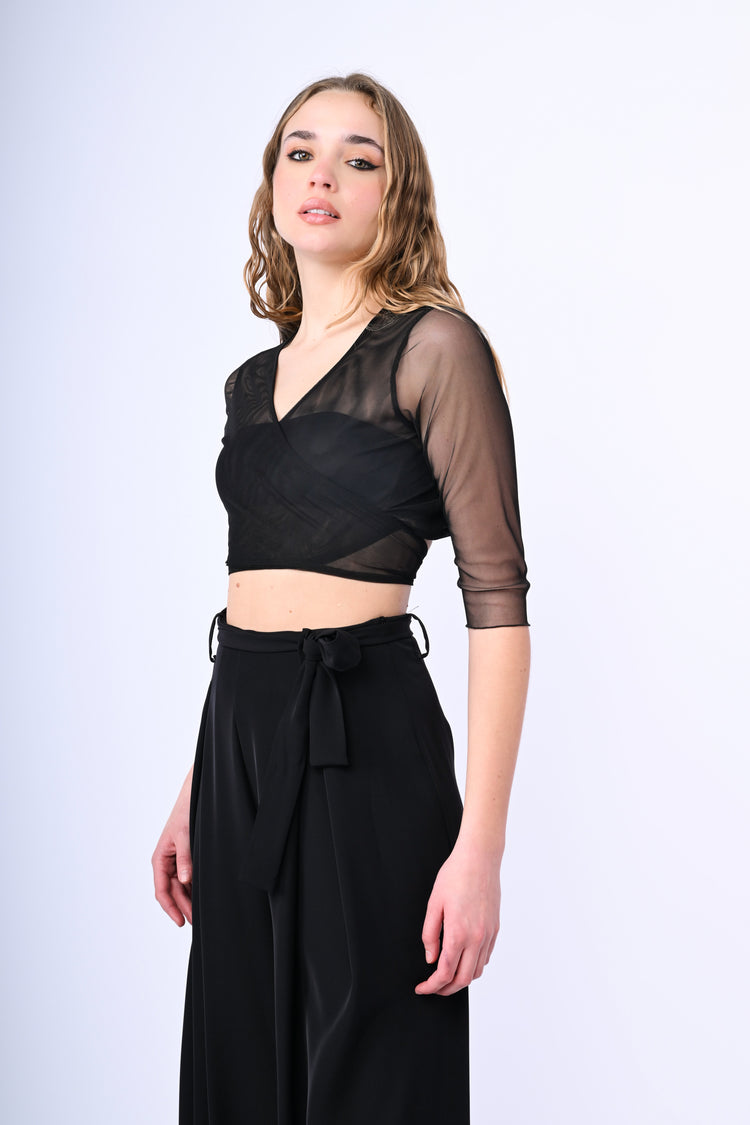 Tulle wrap shrug