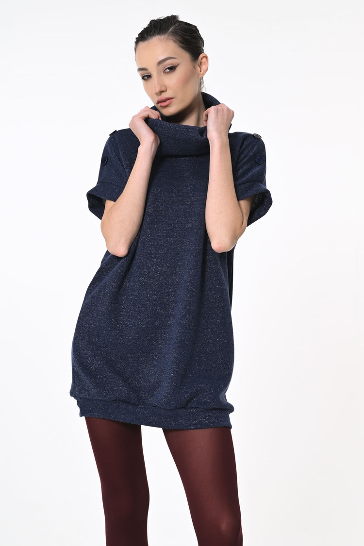 Lurex knit mini dress