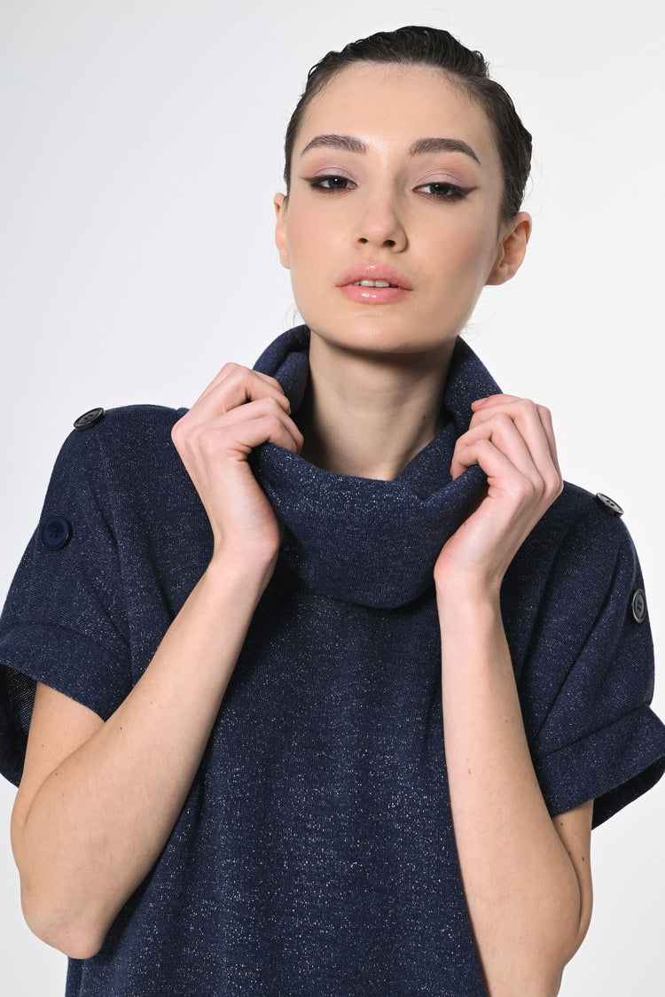Lurex knit mini dress