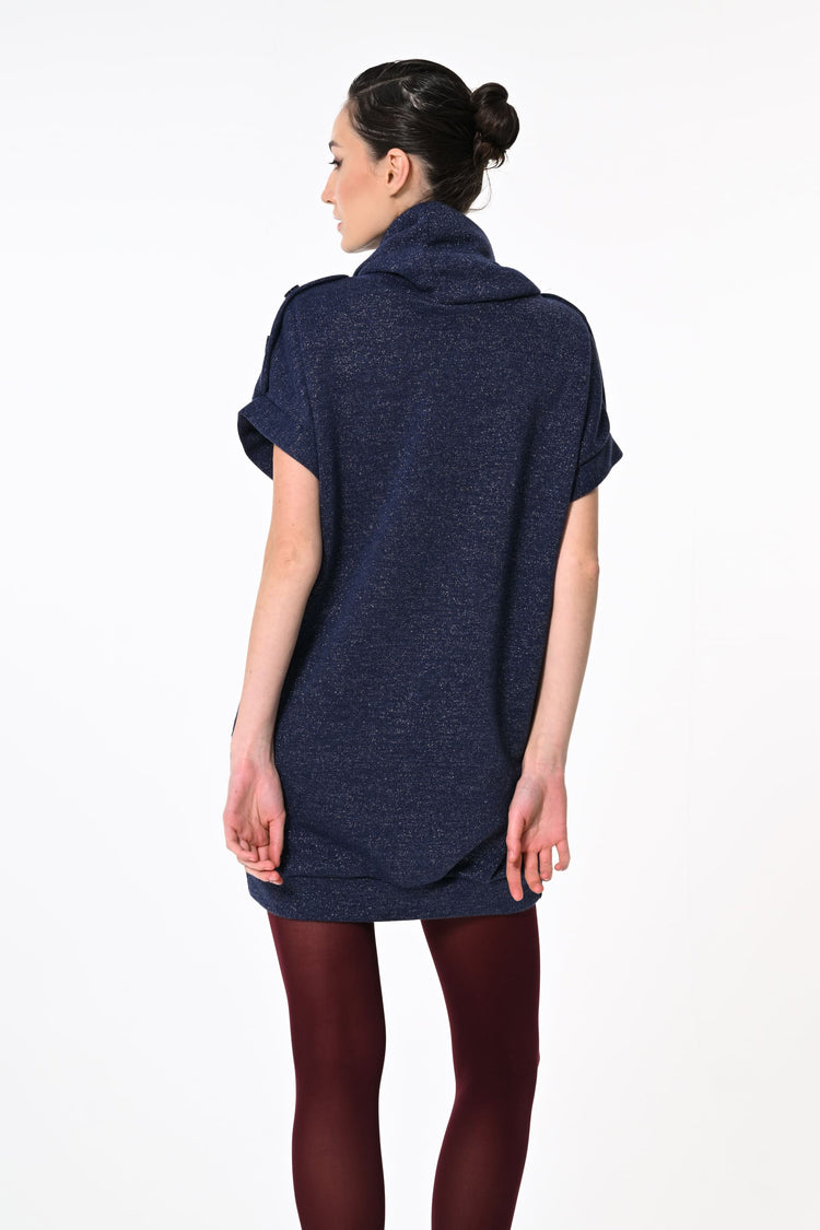 Lurex knit mini dress