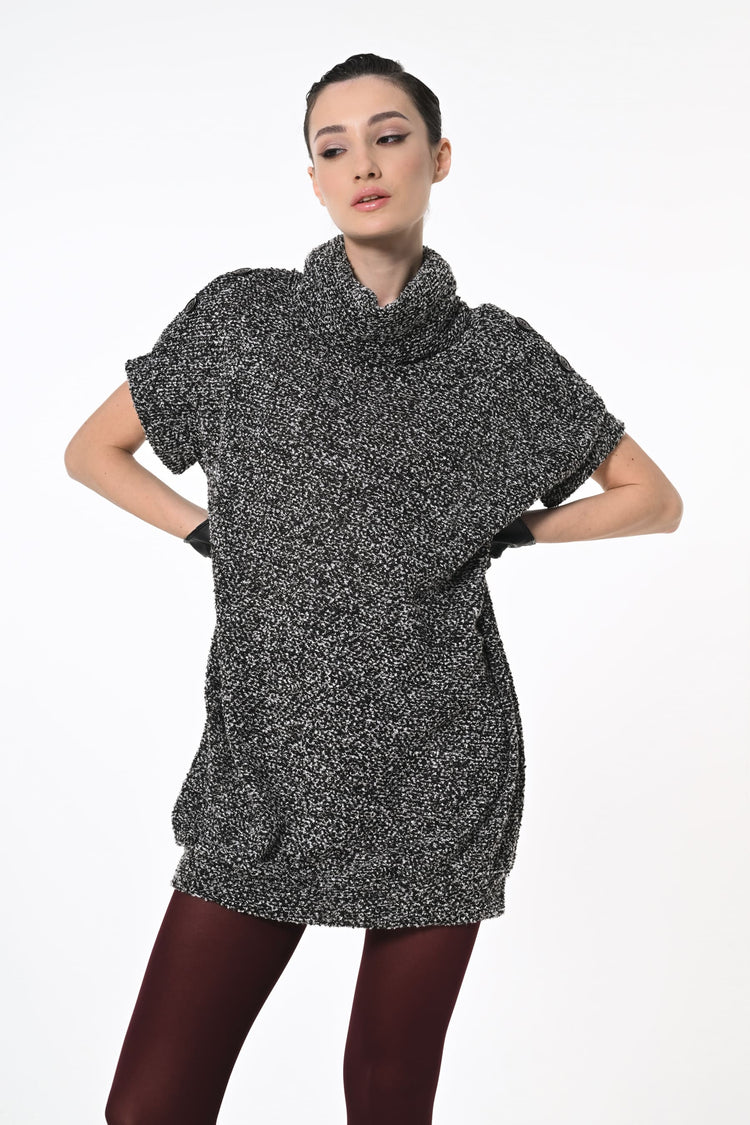 Bouclé knit mini dress