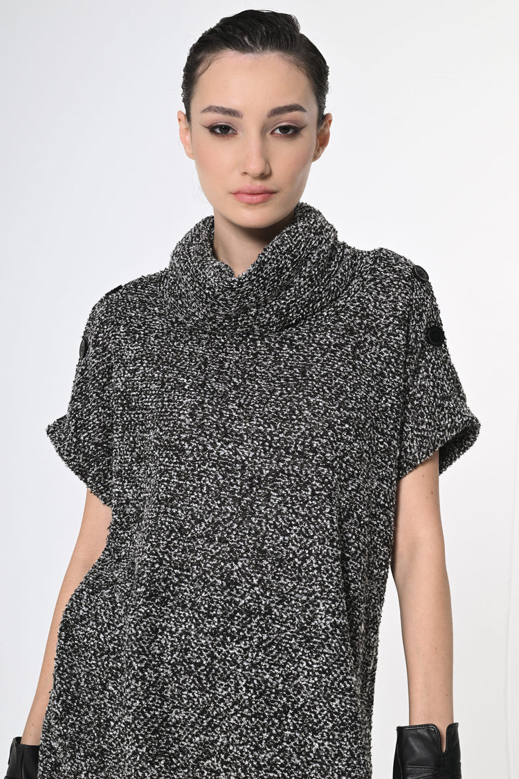 Bouclé knit mini dress