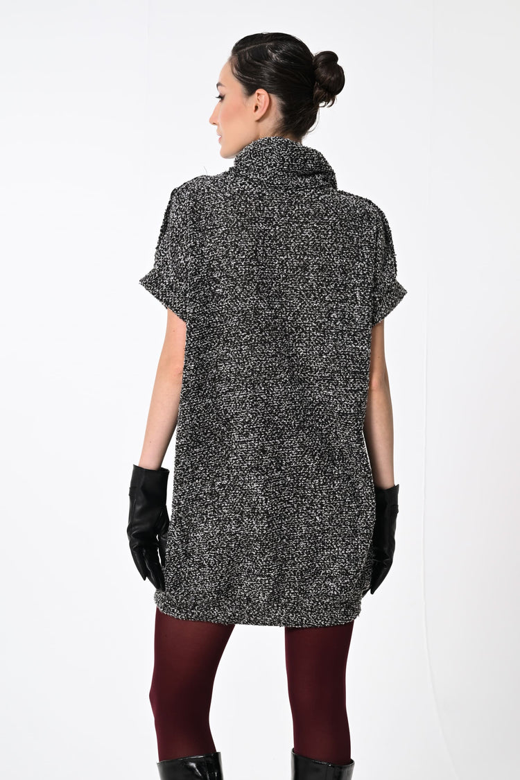 Bouclé knit mini dress