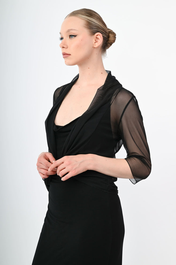 Tulle wrap top