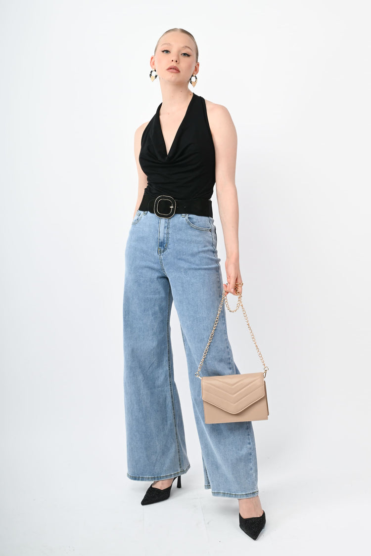 Viscose draped bodysuit