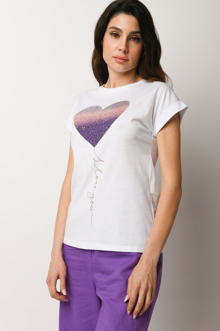 I Love You cotton t-shirt