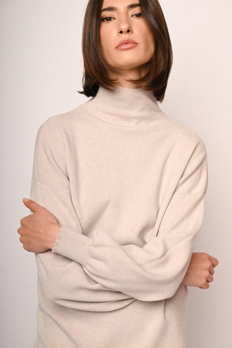 Long sleeved knit mini dress