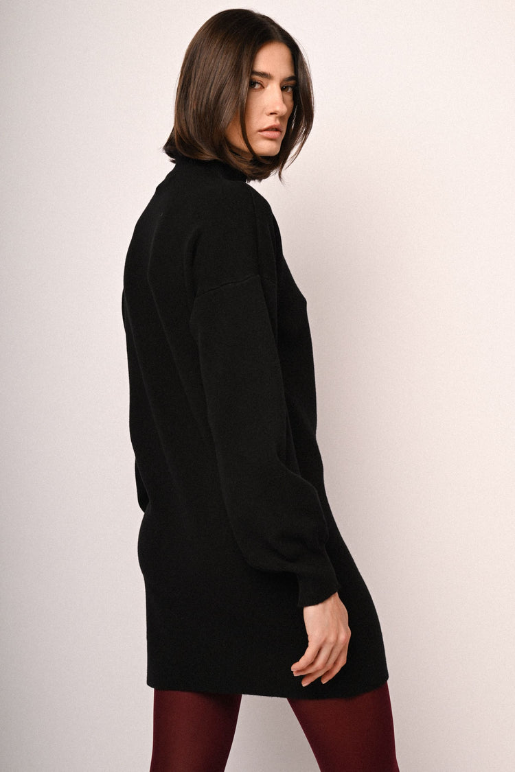 Long sleeved knit mini dress