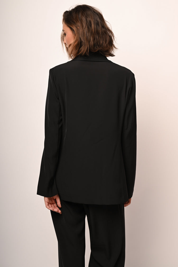 Thin button deconstructed blazer