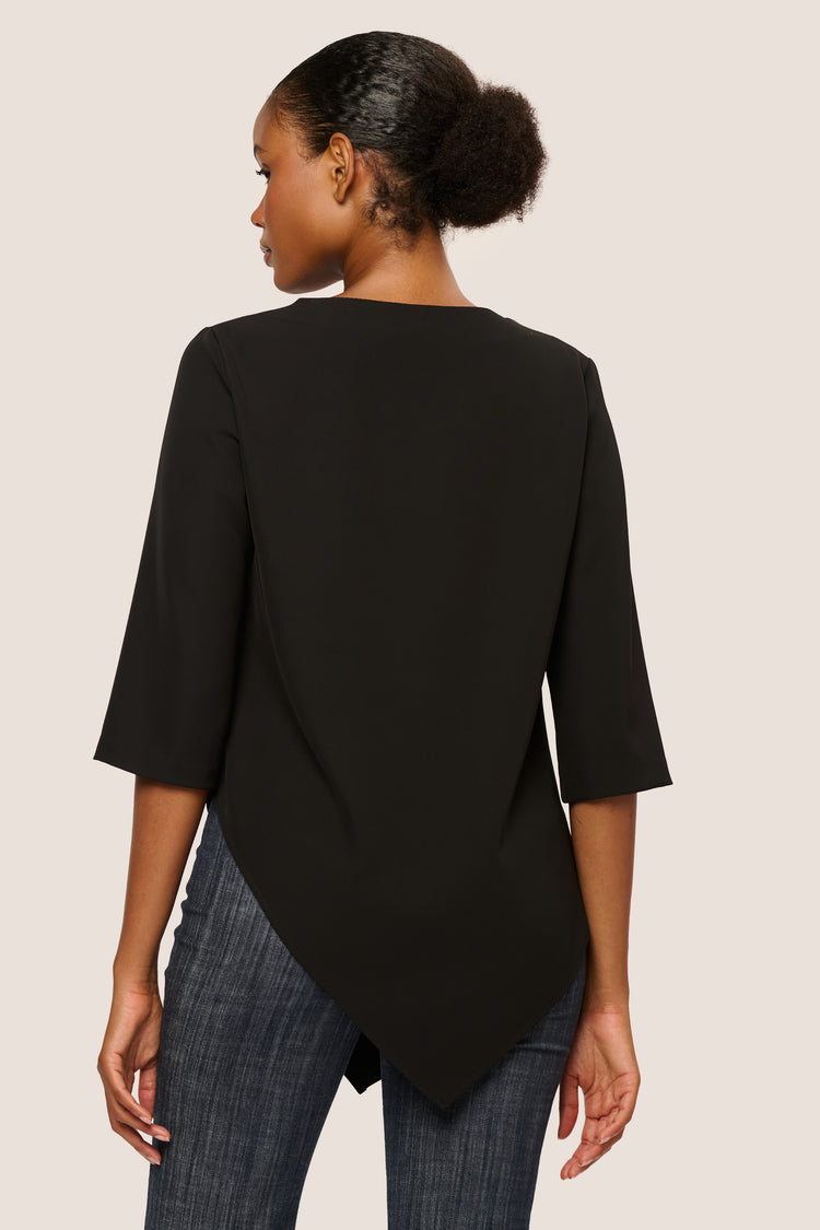 Asymmetric hem blouse