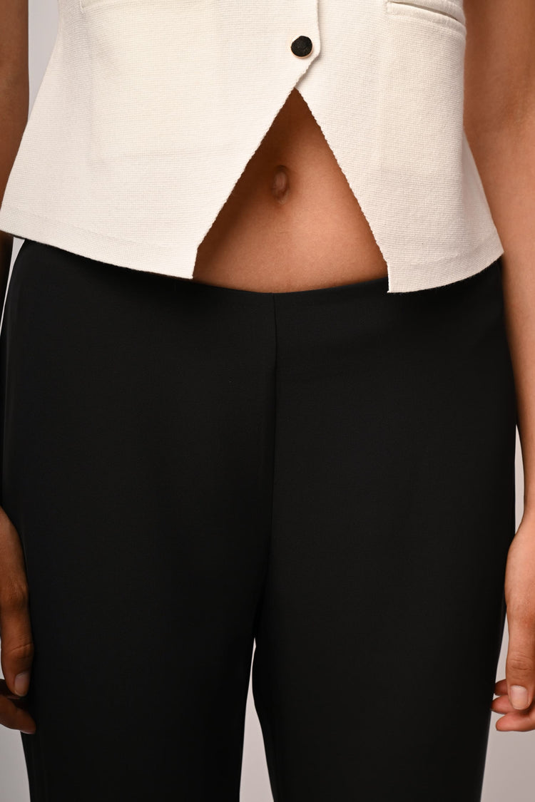 Flared leg trousers