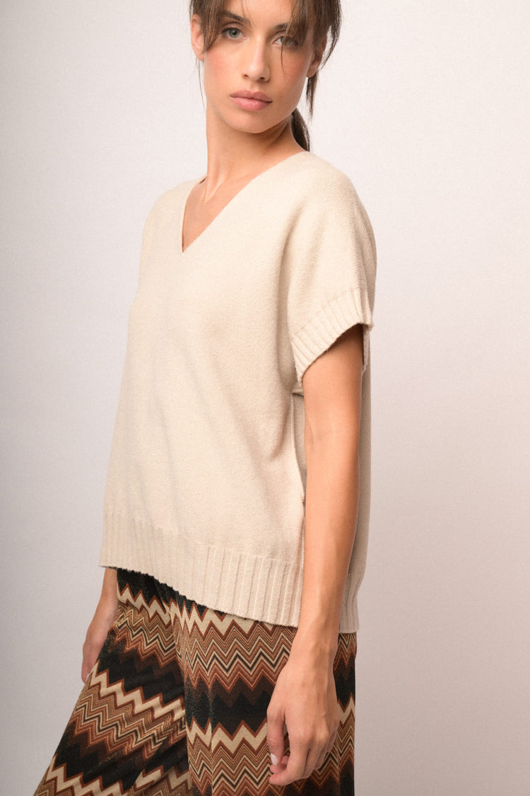 Maglia gilet scollo V