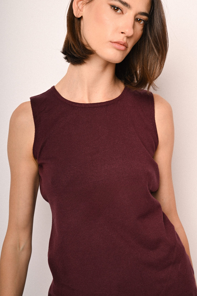 Knit tank top