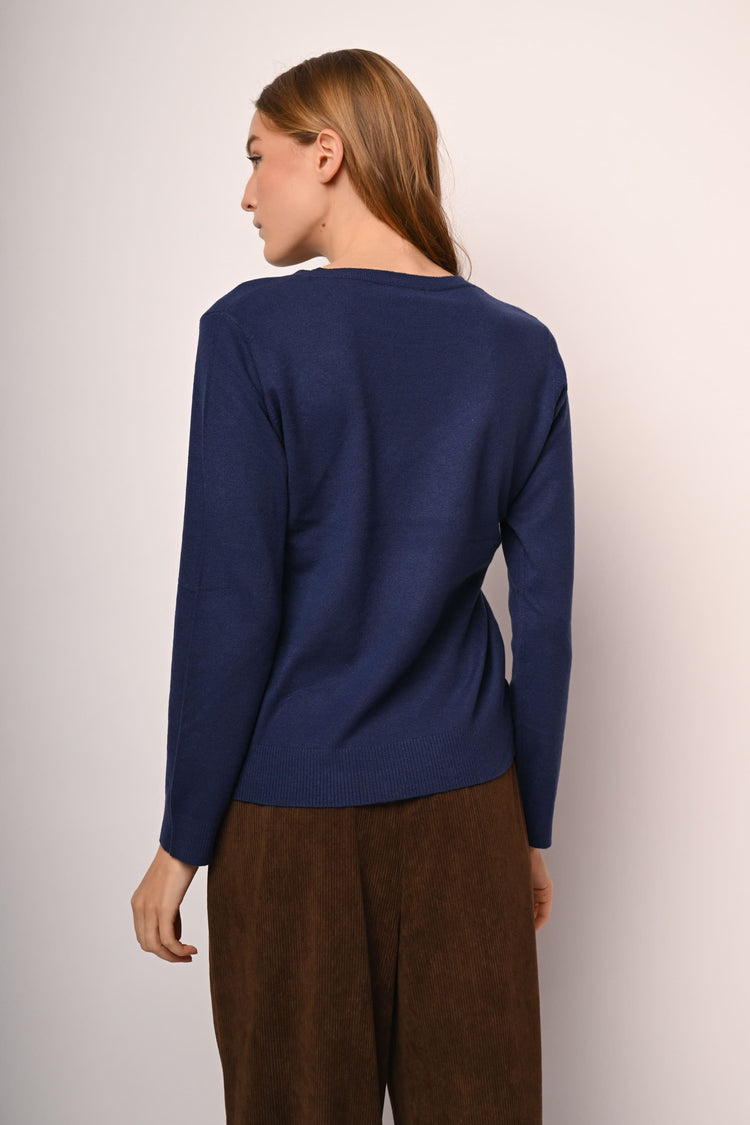 Wool-blend crew-neck sweater