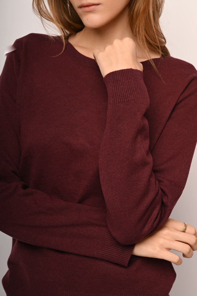Wool-blend crew-neck sweater