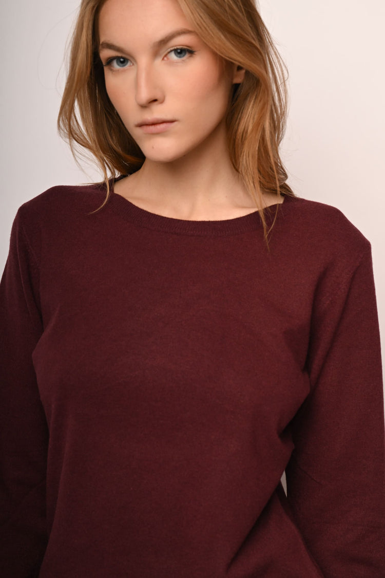 Wool-blend crew-neck sweater