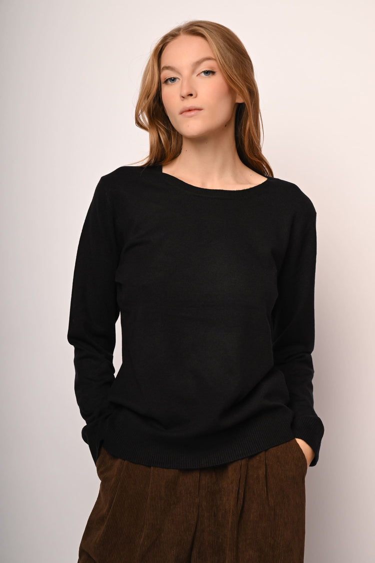 Wool-blend crew-neck sweater