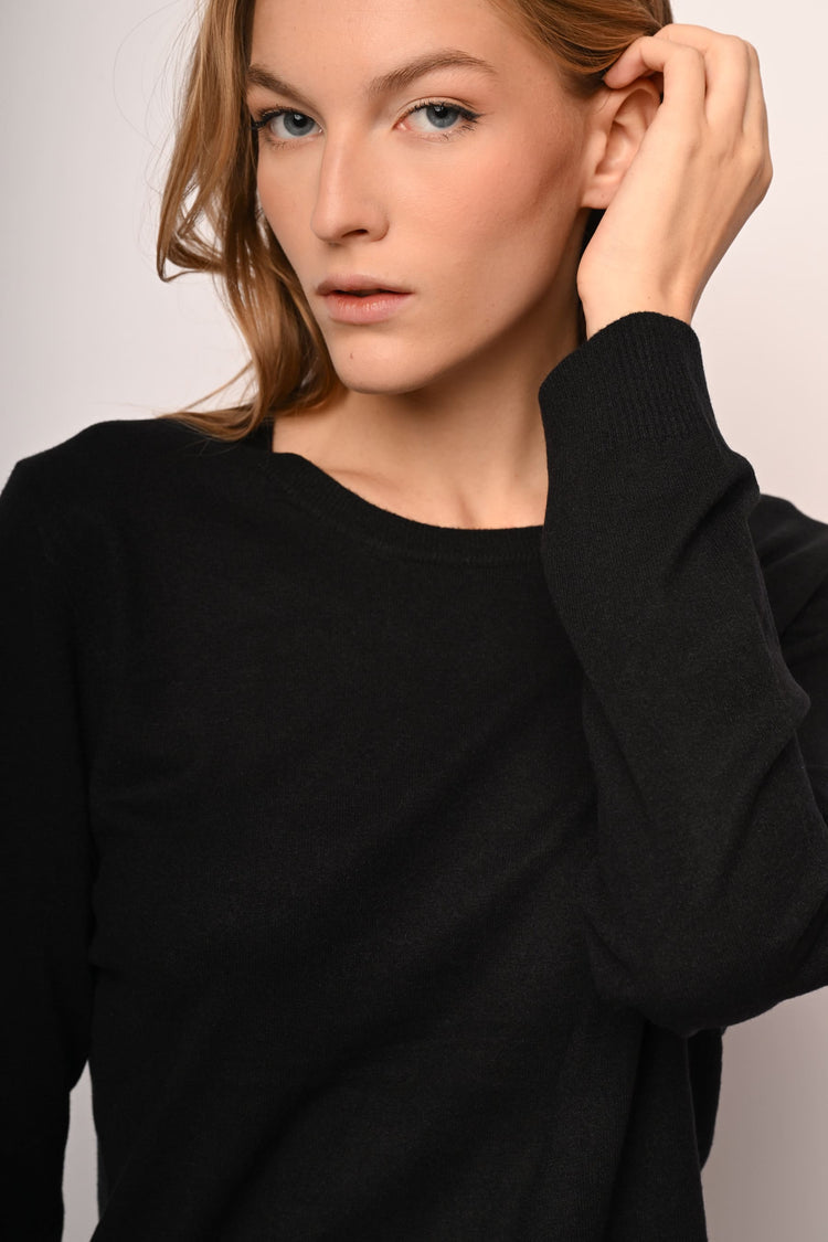 Wool-blend crew-neck sweater