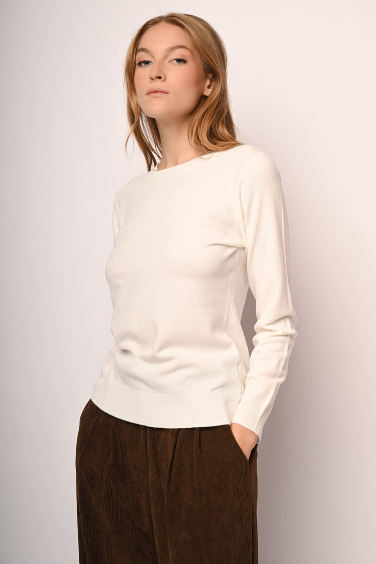 Wool-blend crew-neck sweater