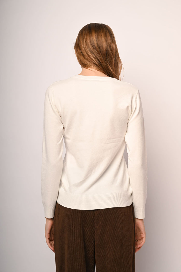 Wool-blend crew-neck sweater