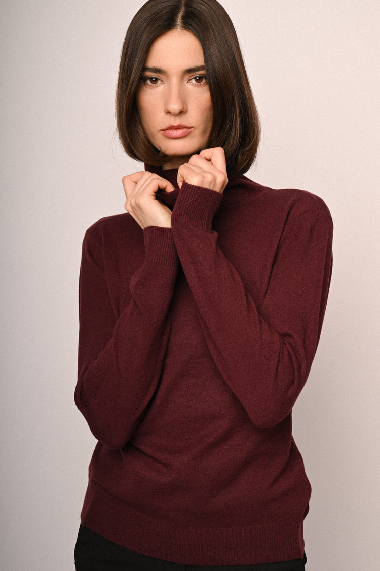 Wool-blend turtleneck
