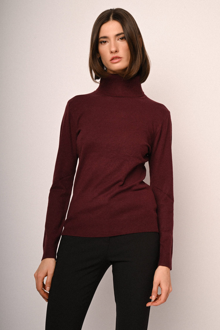 Wool-blend turtleneck
