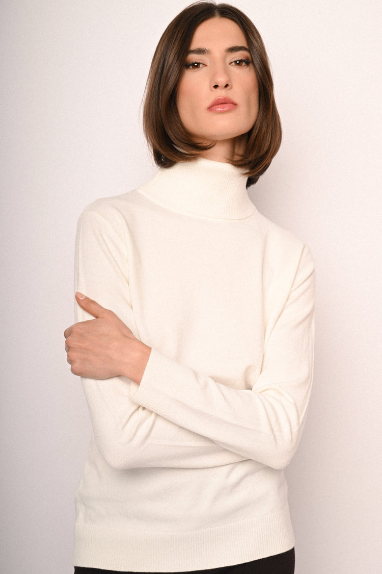 Wool-blend turtleneck