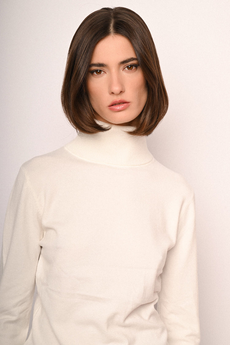 Wool-blend turtleneck
