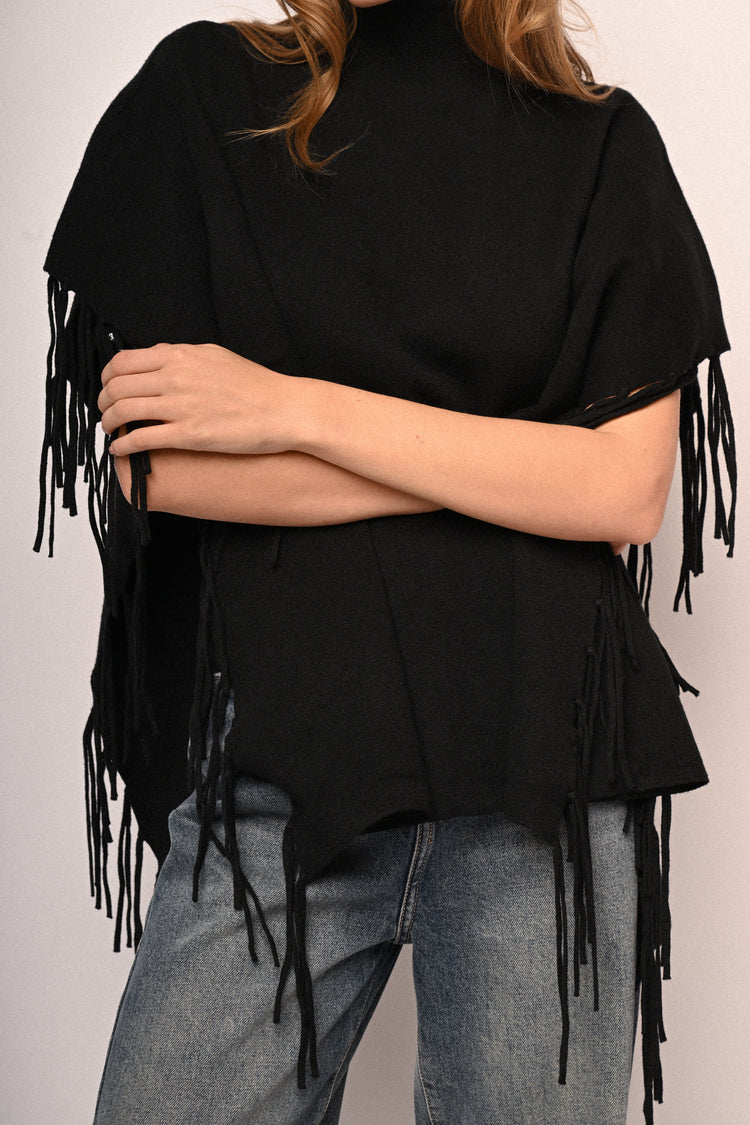 Fringed poncho
