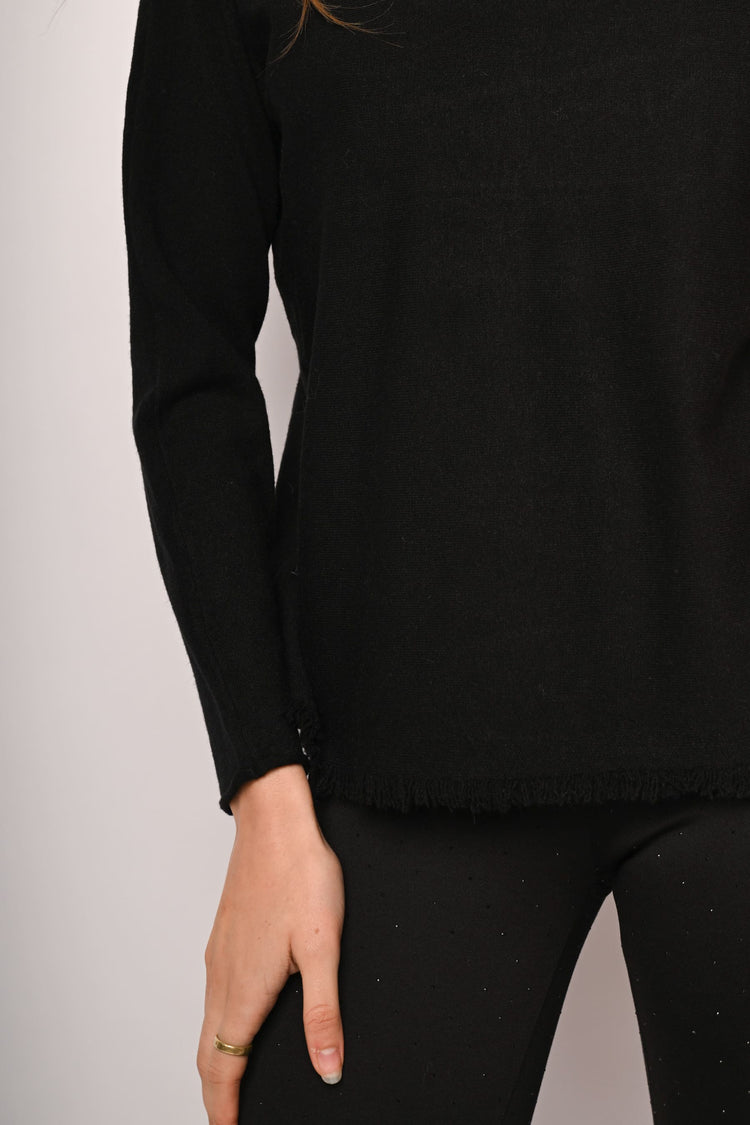 Fringed hem sweater