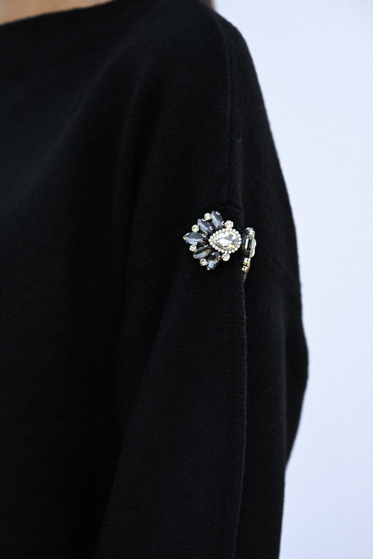 Jewel-details sweater