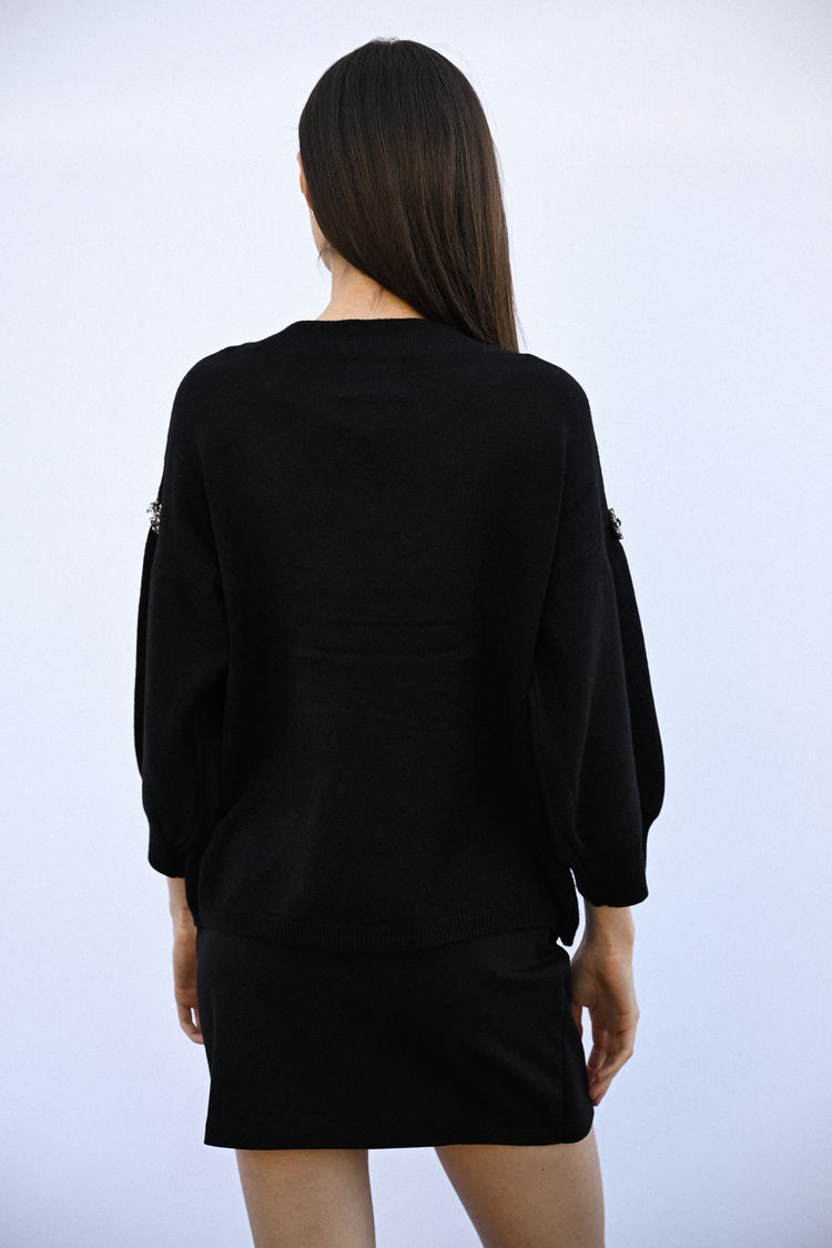 Jewel-details sweater