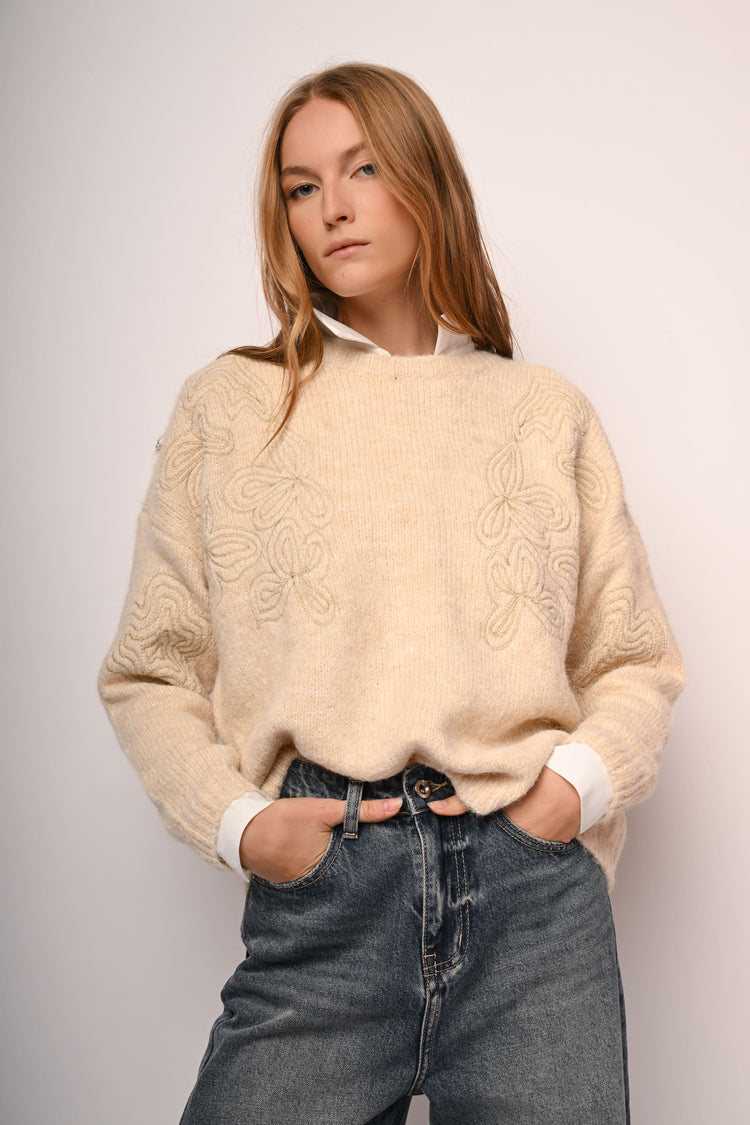 Embroidered sweater