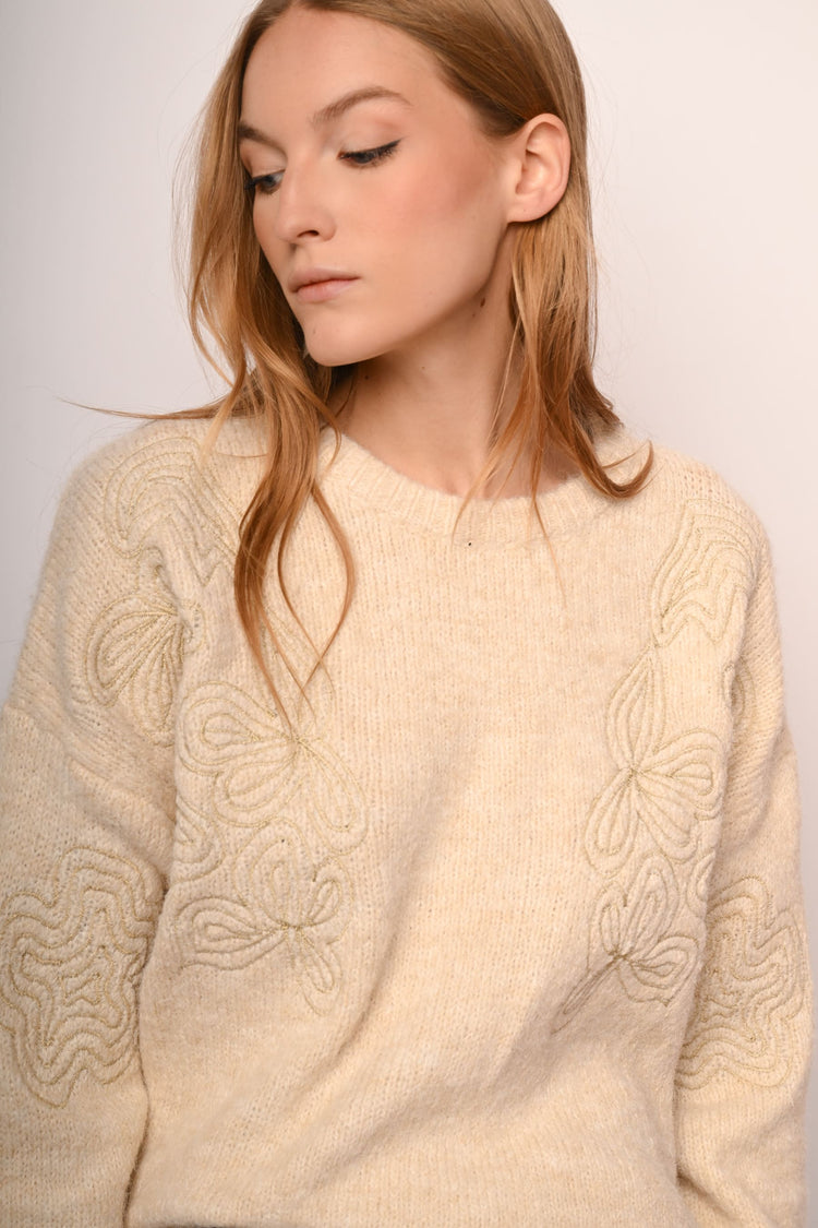 Embroidered sweater