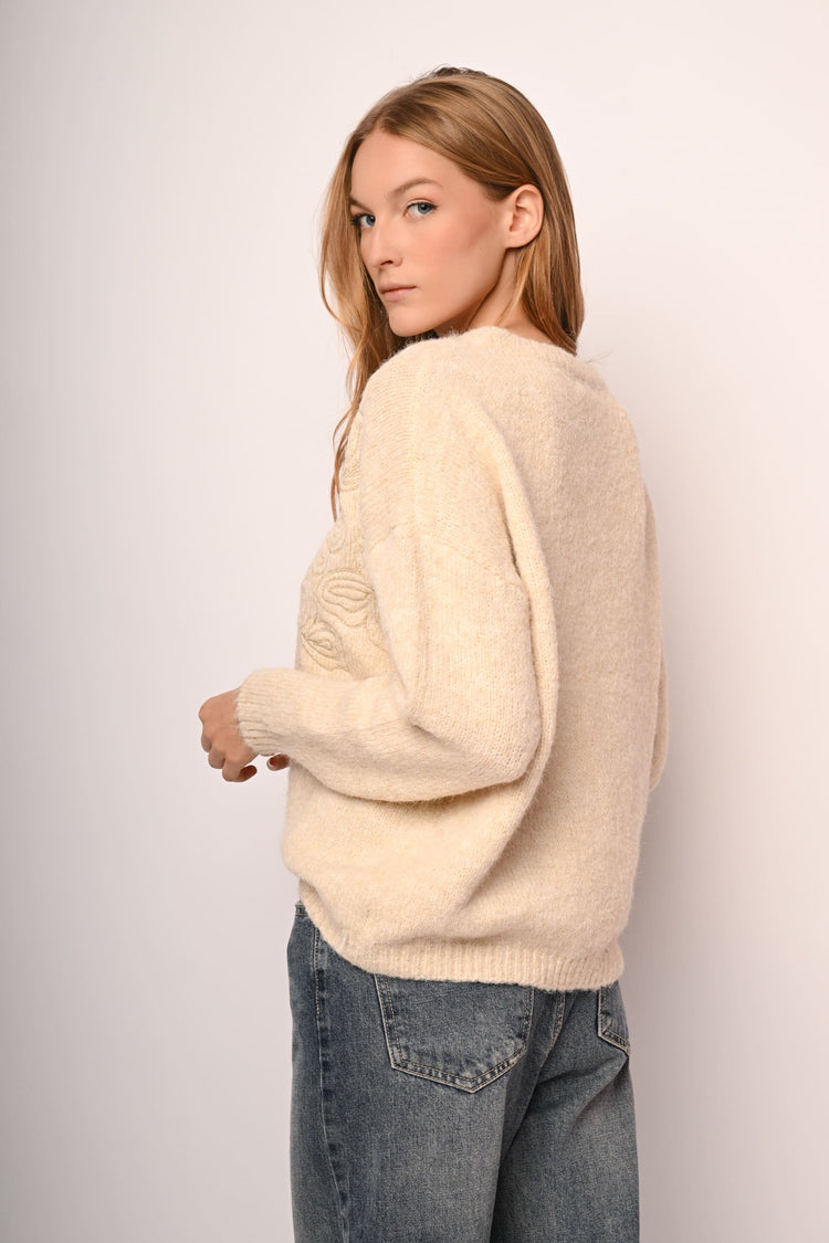 Embroidered sweater
