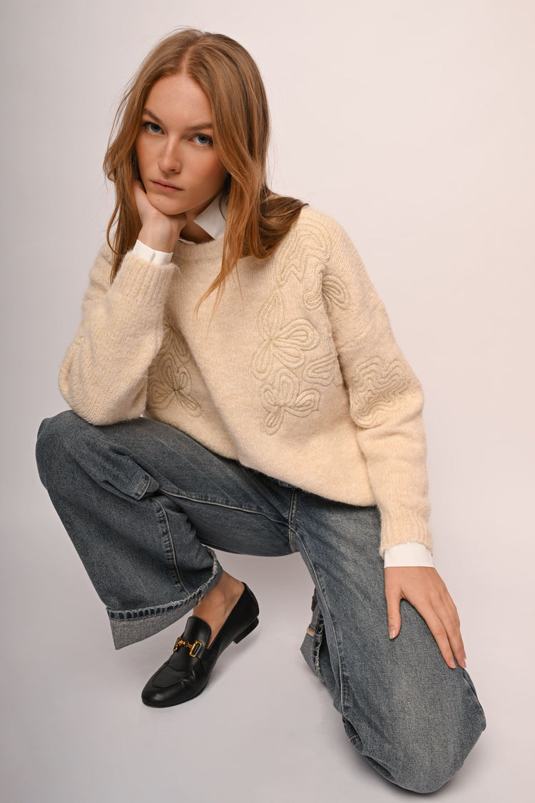 Embroidered sweater