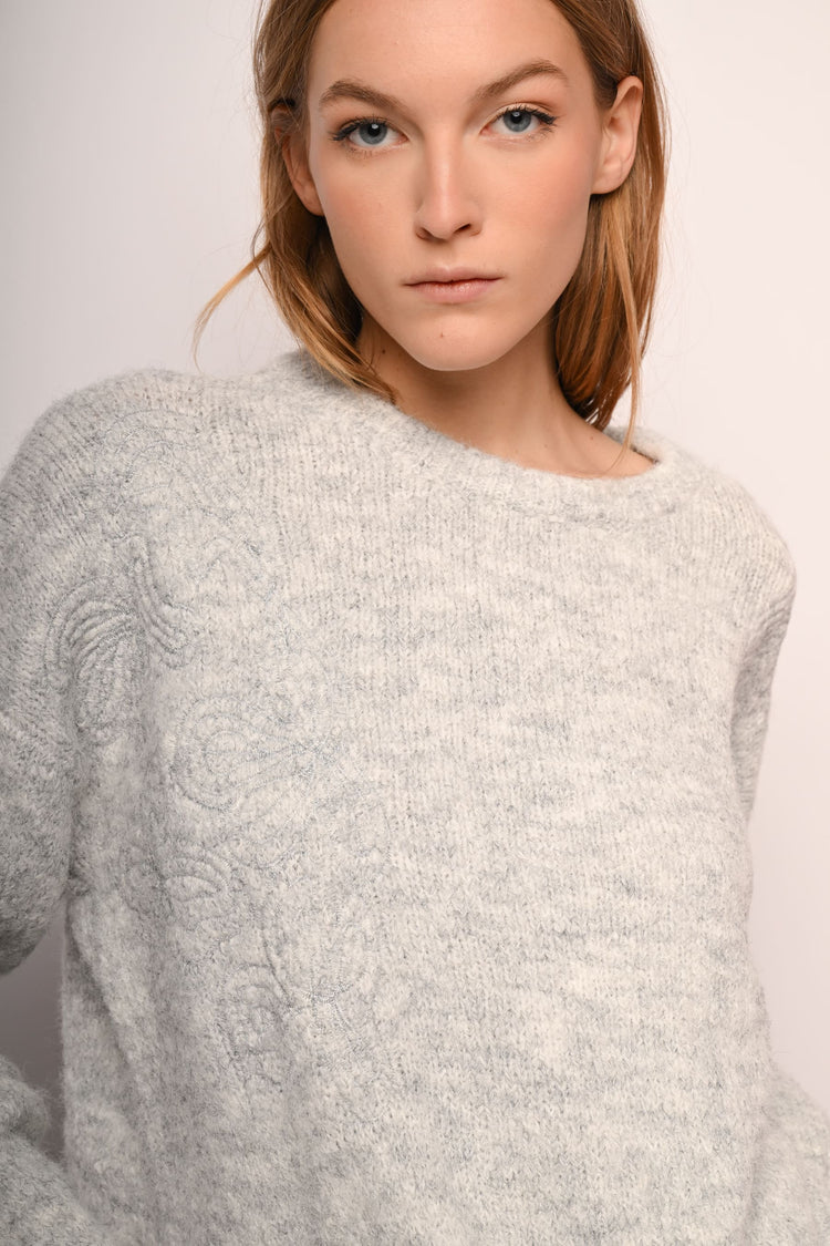 Embroidered sweater
