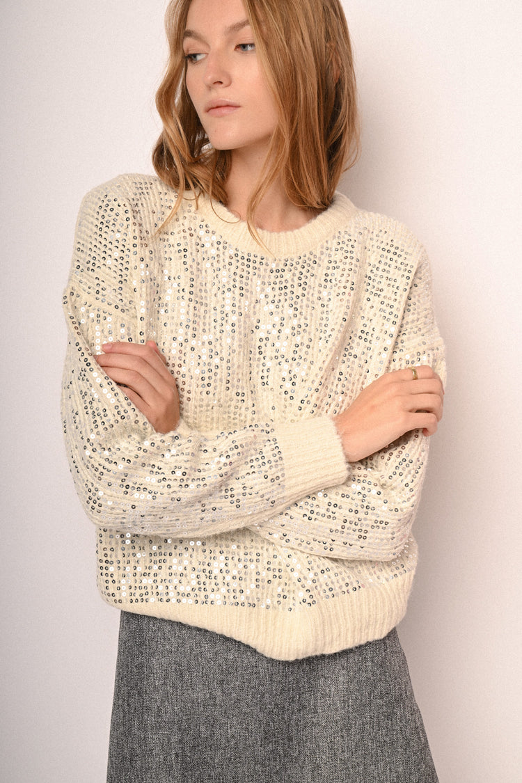 Sequin-embellished sweater