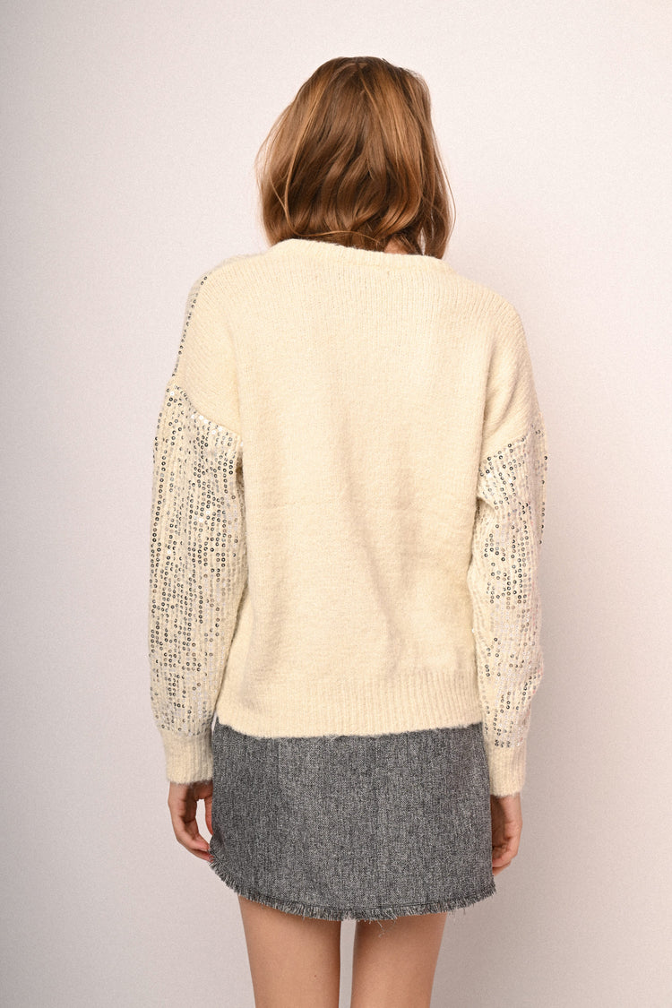 Sequin-embellished sweater