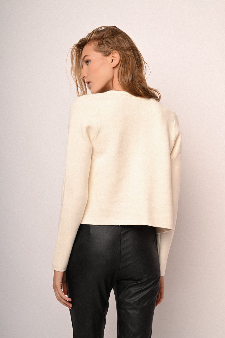 Jewel button pocket cardigan