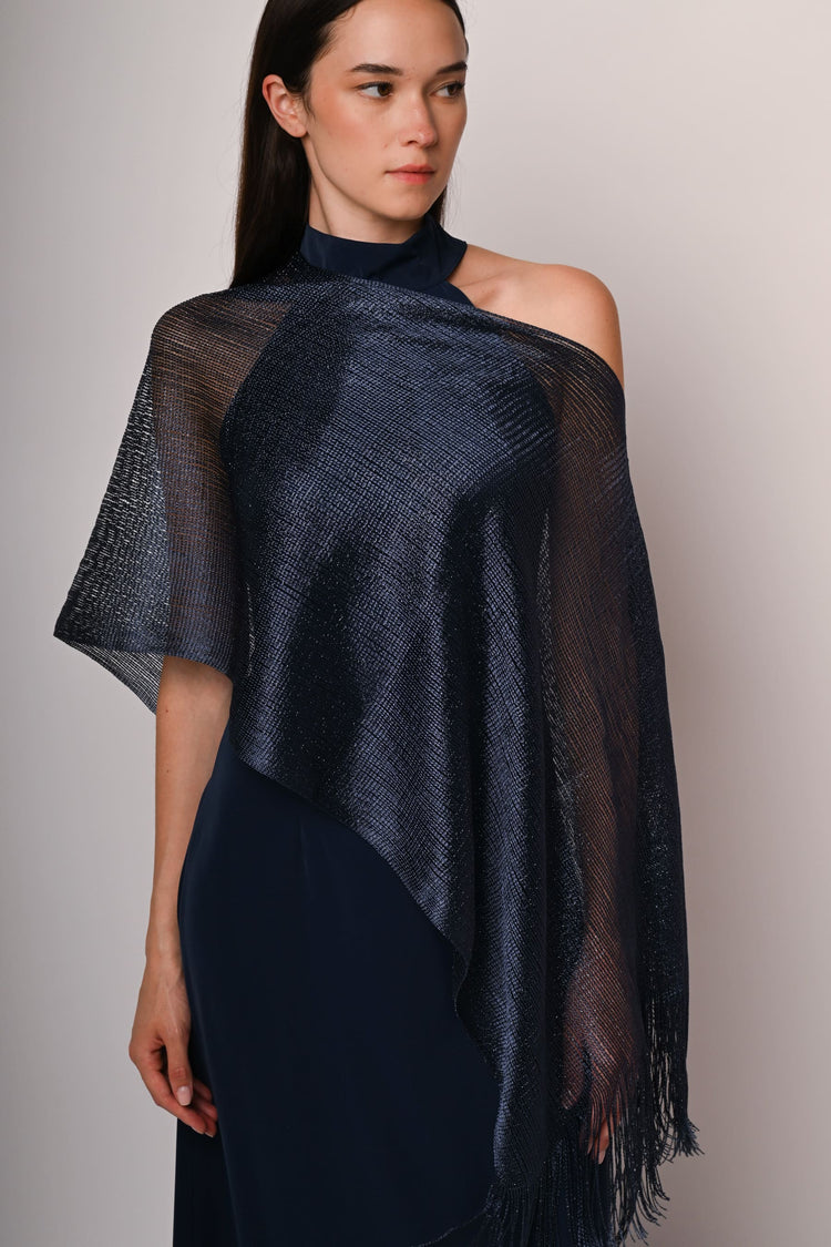 Lurex stole-poncho