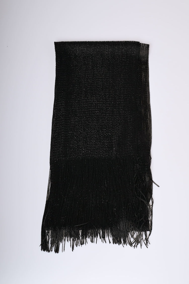 Lamé knit scarf