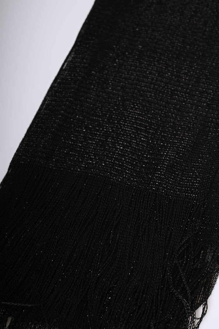 Lamé knit scarf