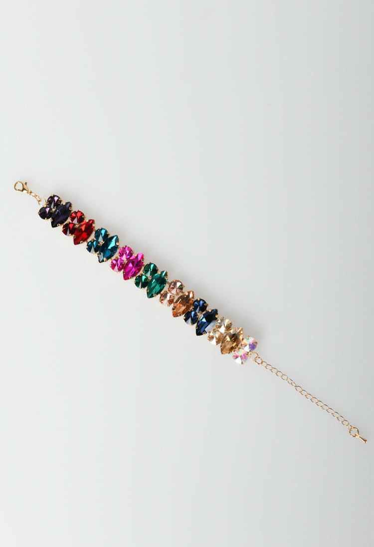 Multicolor crystals bracelet